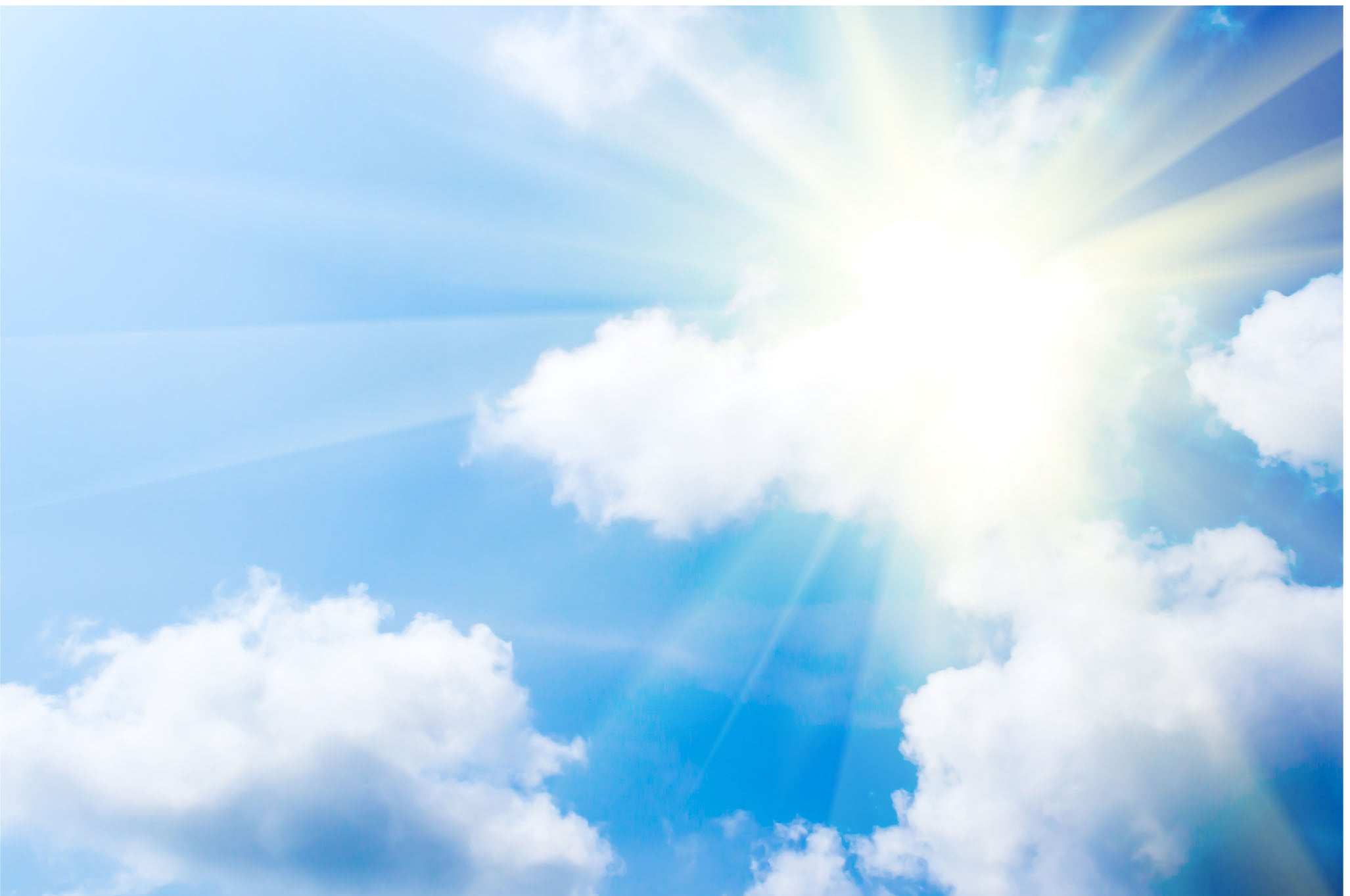 Sunshine for air-drying laundry